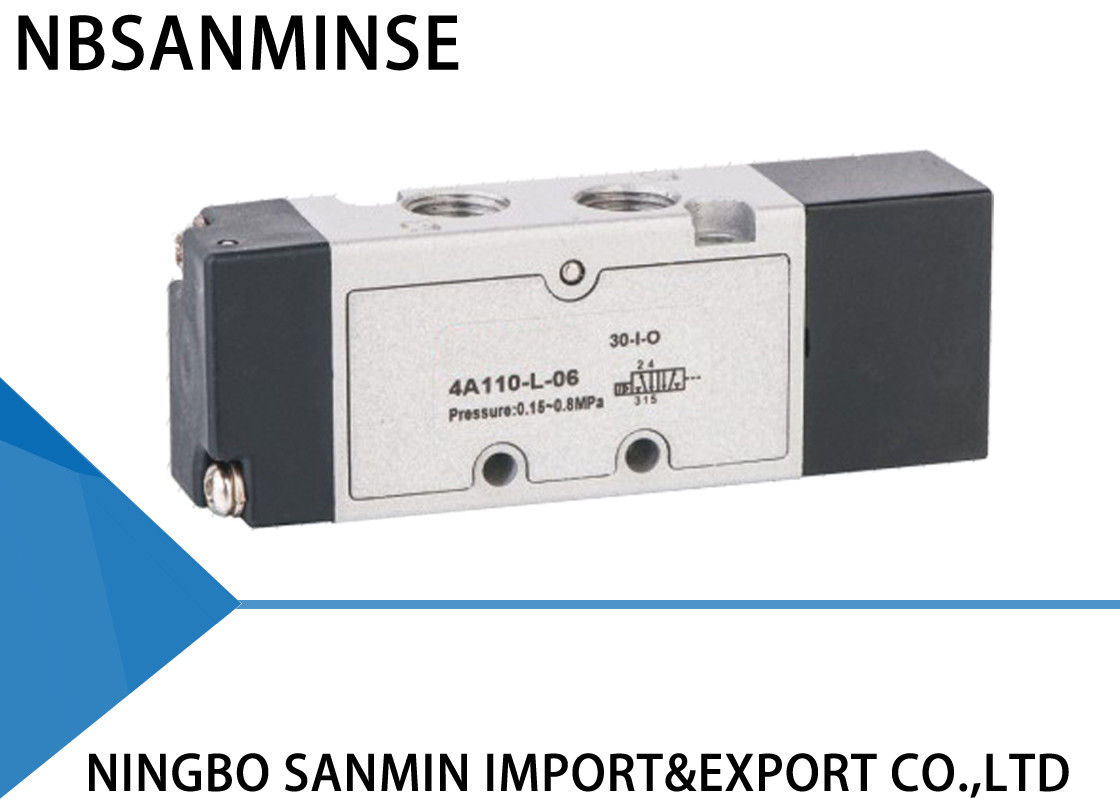 YPC 유형 5 항구 3 방법 솔레노이드 벨브 압축 공기를 넣은 Sanmin 4A 100-L 시리즈