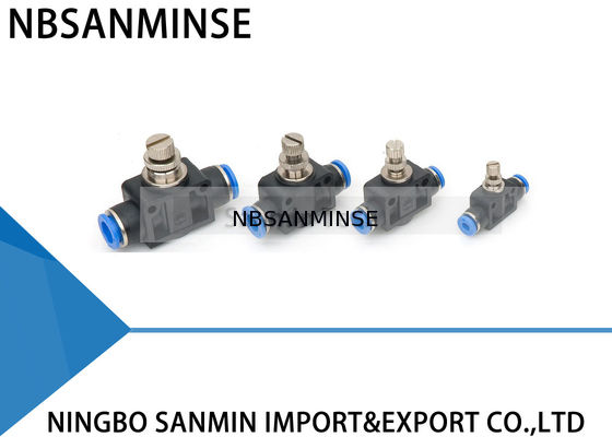 PA 압축 공기를 넣은 이음쇠 수동 성분 플라스틱 조합 똑바른 주지사 기관 벨브 급속한 강요 관 이음쇠 Sanmin