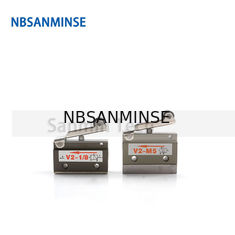 NBSANMINSE V2-M5 V2-1/8 2/2 방법 항공 메크니컬 제어밸브 공기 2개 방법 롤러 밸브 자동화 라인