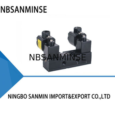 SANMIN 방폭 튜브 판형 이중 코일 70' Ｃ NBR 밀봉 0.15-0.8Mpa DC24V 3.5W 공압 솔레노이드 밸브
