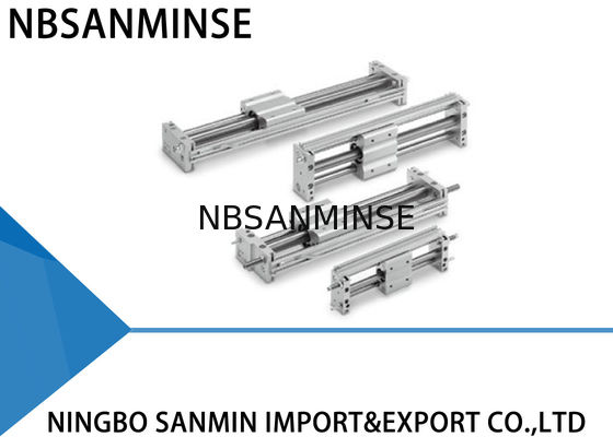자석으로 결합된 SMC Rodless 공기 실린더 압축 공기를 넣은 실린더 활주 유형