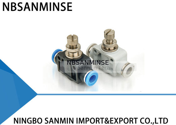 PA 압축 공기를 넣은 이음쇠 수동 성분 플라스틱 조합 똑바른 주지사 기관 벨브 급속한 강요 관 이음쇠 Sanmin