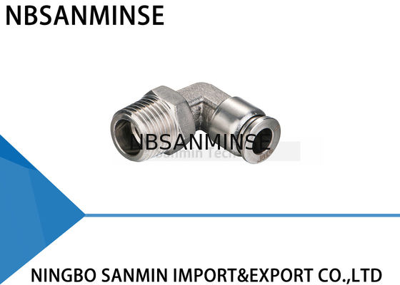 압축 공기를 넣은 공기 이음쇠 남성 팔꿈치 NBSANMINSE SSPL M5 M6 1/8 1/4의 3/8 1/2 SS316L 공기 성분