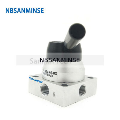 NBSANMINSE K34R6 G1/4” 손 엇바꾸기 벨브 그림 벨브 기계적인 압축 공기를 넣은 수동 벨브 G 1/4 실