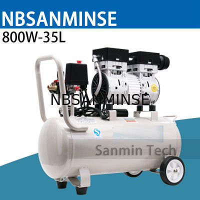 800W - 35L 소형 공기 압축기 Oilless 고압 무언 디자인 나무 작동 가정 신청 AC220V 고품질 Sanmi