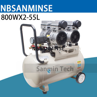 800WX2 - 55L 고품질 소형 공기 압축기 Oilless 고압 무언 디자인 나무 작동 가정 신청 AC220V