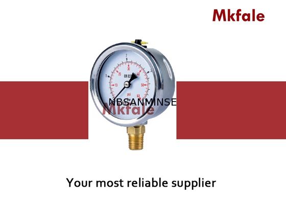 SM1SP 한 조각 연결 주름을 잡은 케이스를 가진 액체 압력 계기