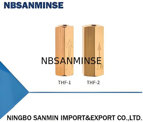 고압 THF 오일 반환 체크 밸브 오리피스 0.8-3.0mm 및 최대 압력 15 바