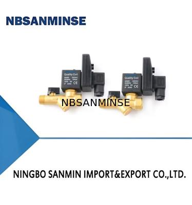 NBSANMINSE 전자 드레인 밸브 G1/2 1.6 Mpa SR-B-15 황동 솔레노이드 밸브 DC24V AC220V 에어 컴프레서 드레인